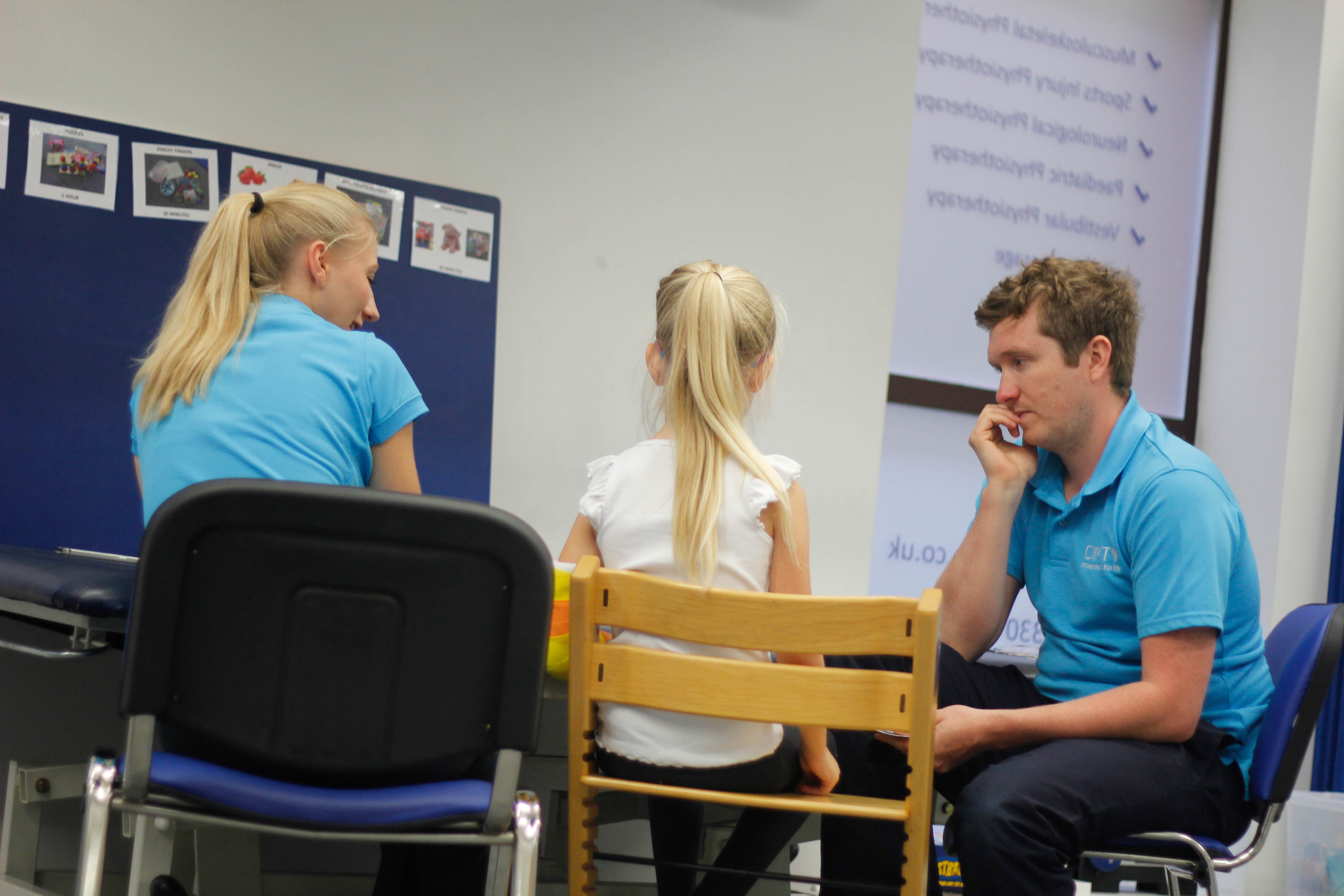 Darcie saying goodbye to CIMT therapist