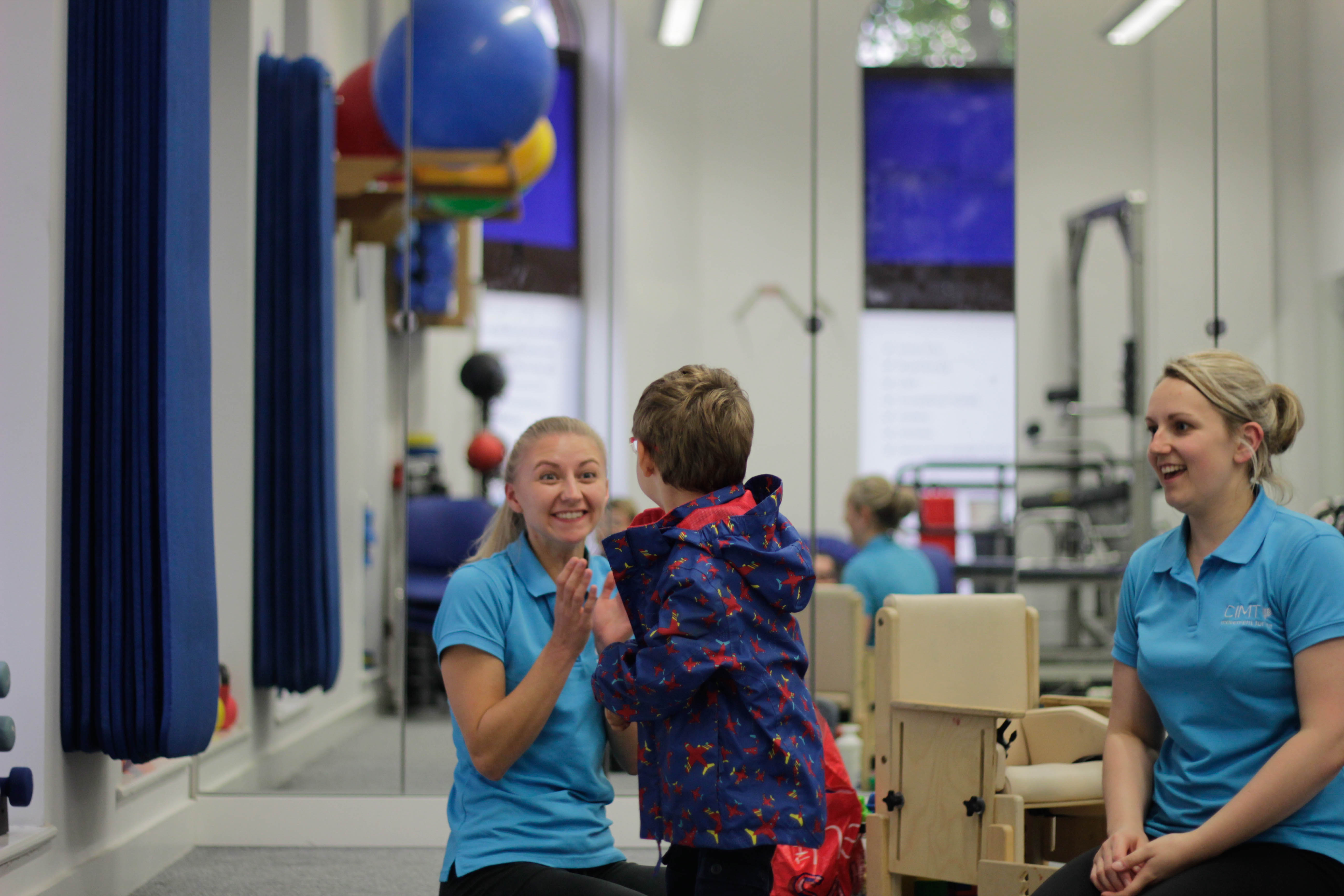 George saying goodbye to CIMT therapist